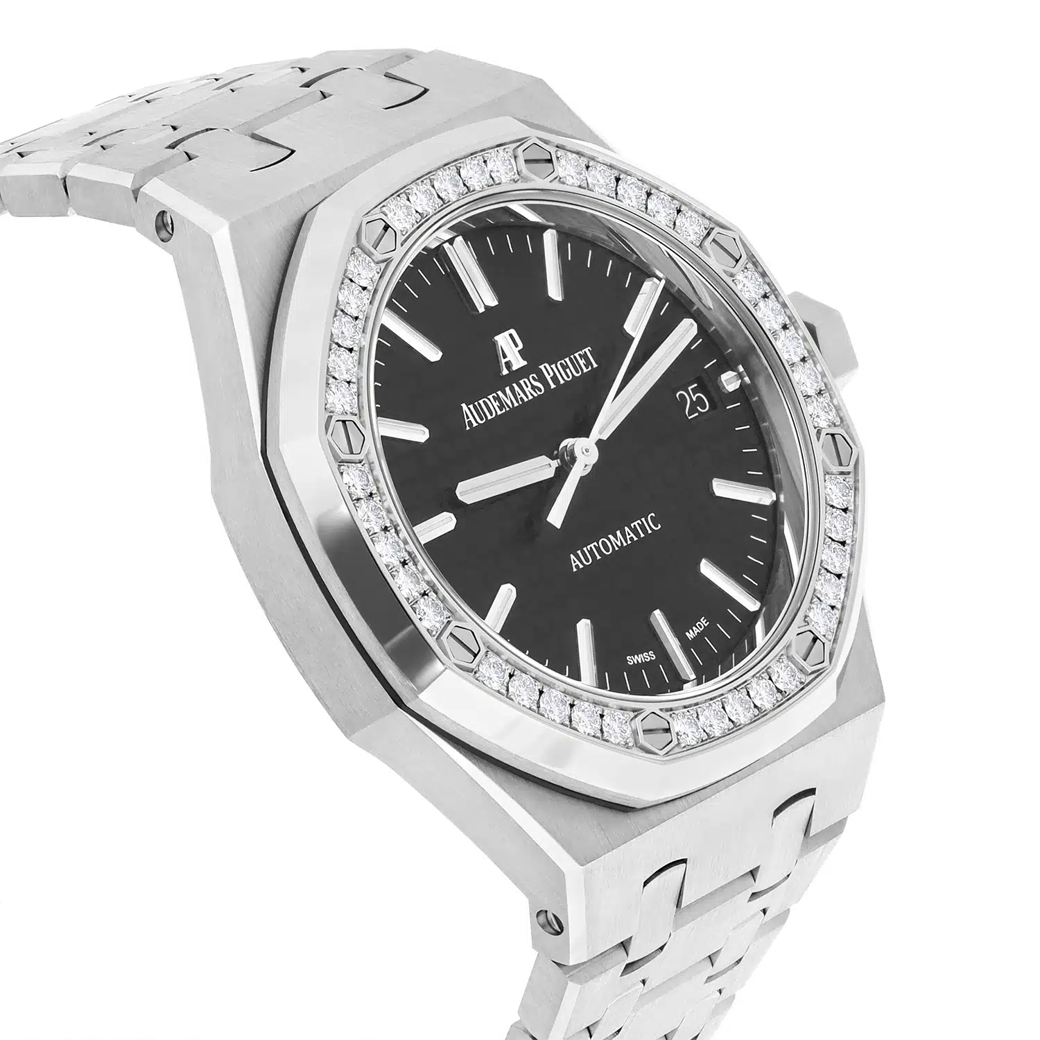 Audemars Piguet Royal Oak 15451ST.ZZ.1256ST.01 Ladies 37 Automatic Diamond Bezel – image 4