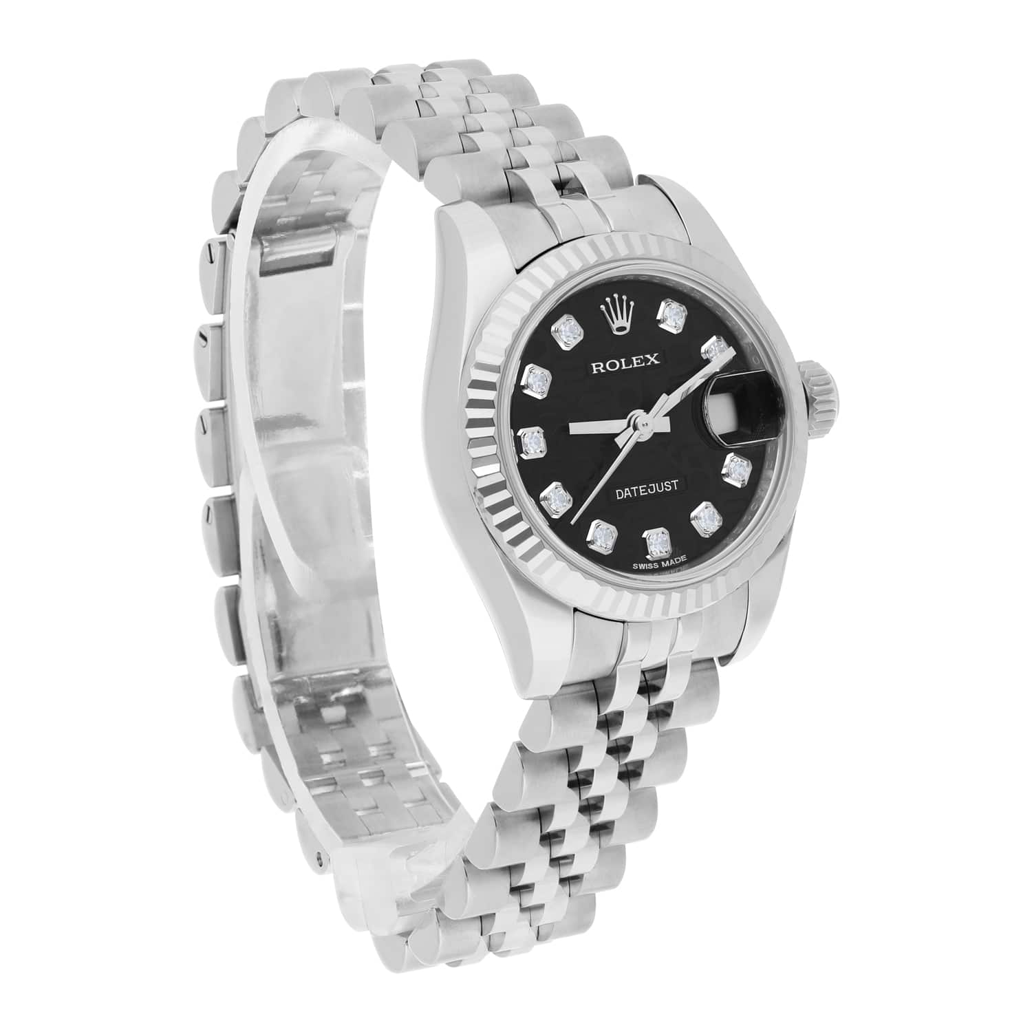 Rolex Lady-Datejust Authentic Womens 26 Black Jubilee Dial Complete 2018