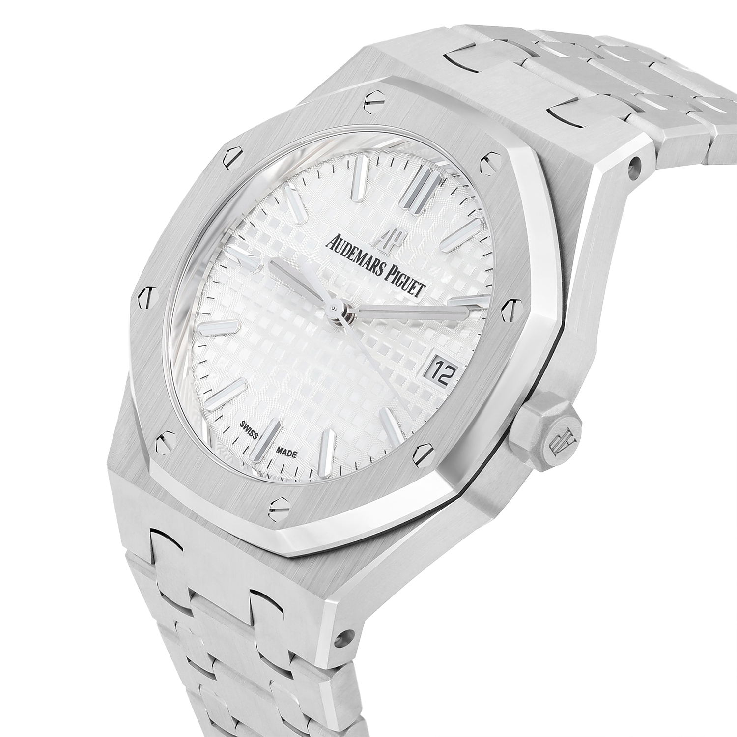 Audemars Piguet Royal Oak Automatic Silver Dial Stainless Steel 34mm Watch Complete 77350ST.OO.1261ST.01