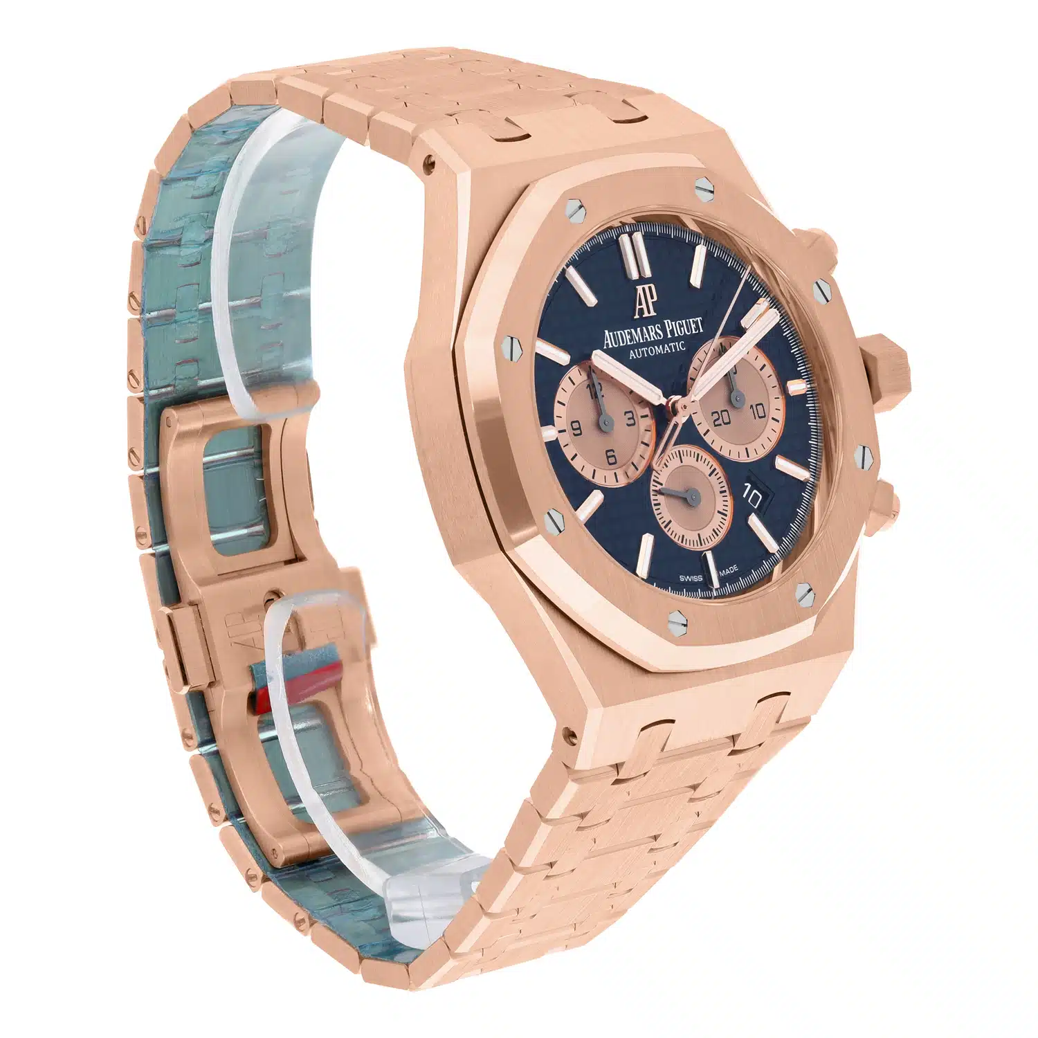 Audemars Piguet Royal Oak Chronograph Blue 26331OR.OO.1220OR.01 Rose Gold Watch – image 6