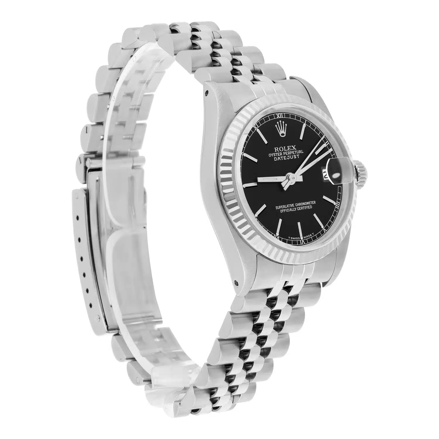Rolex Datejust 31mm 68274 Black Index Dial Stainless Steel Watch W/G Bezel Circa – image 6