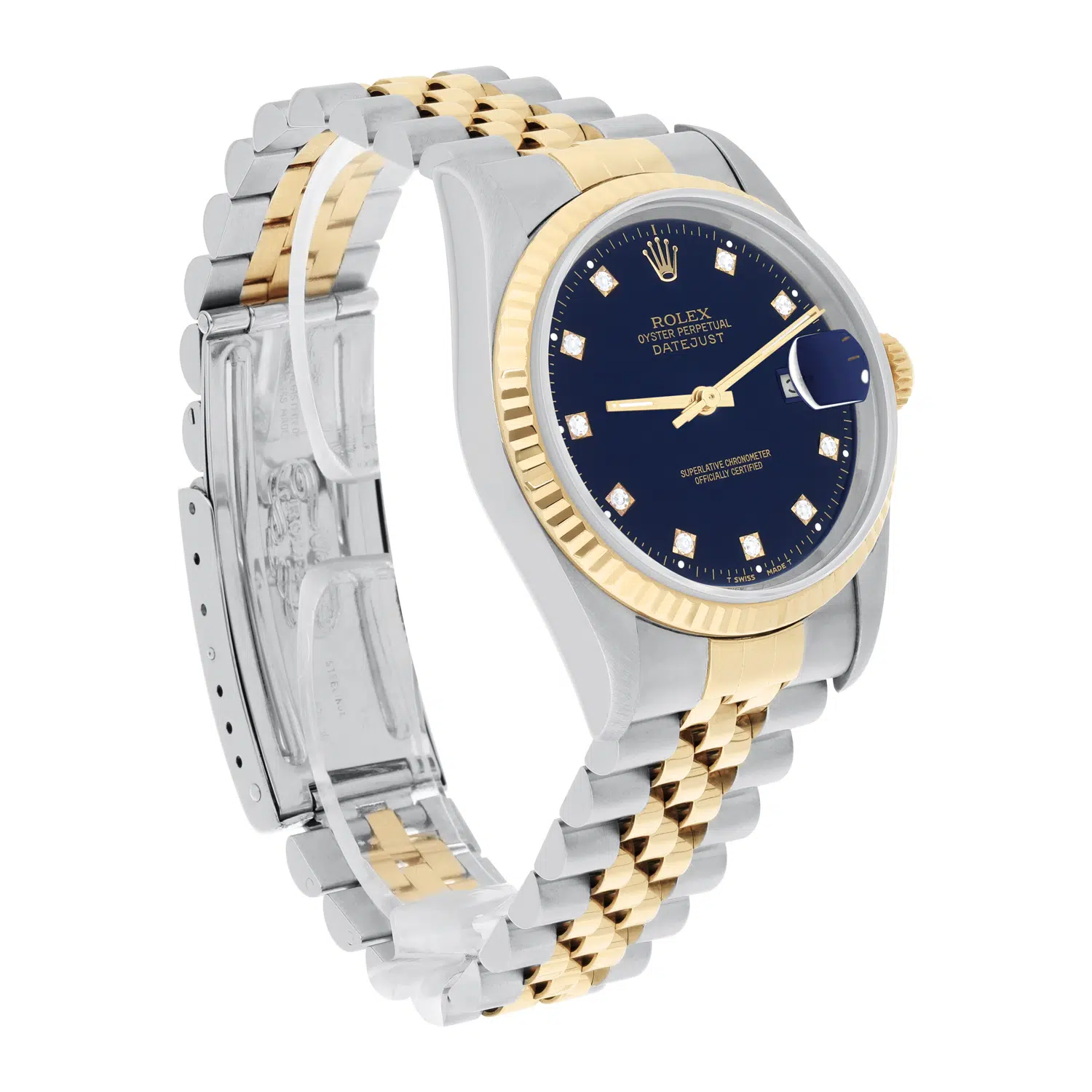 Rolex Datejust 36mm Two Tone Dark Blue Diamond Dial Jubilee 16233 Circa 1993 – image 5