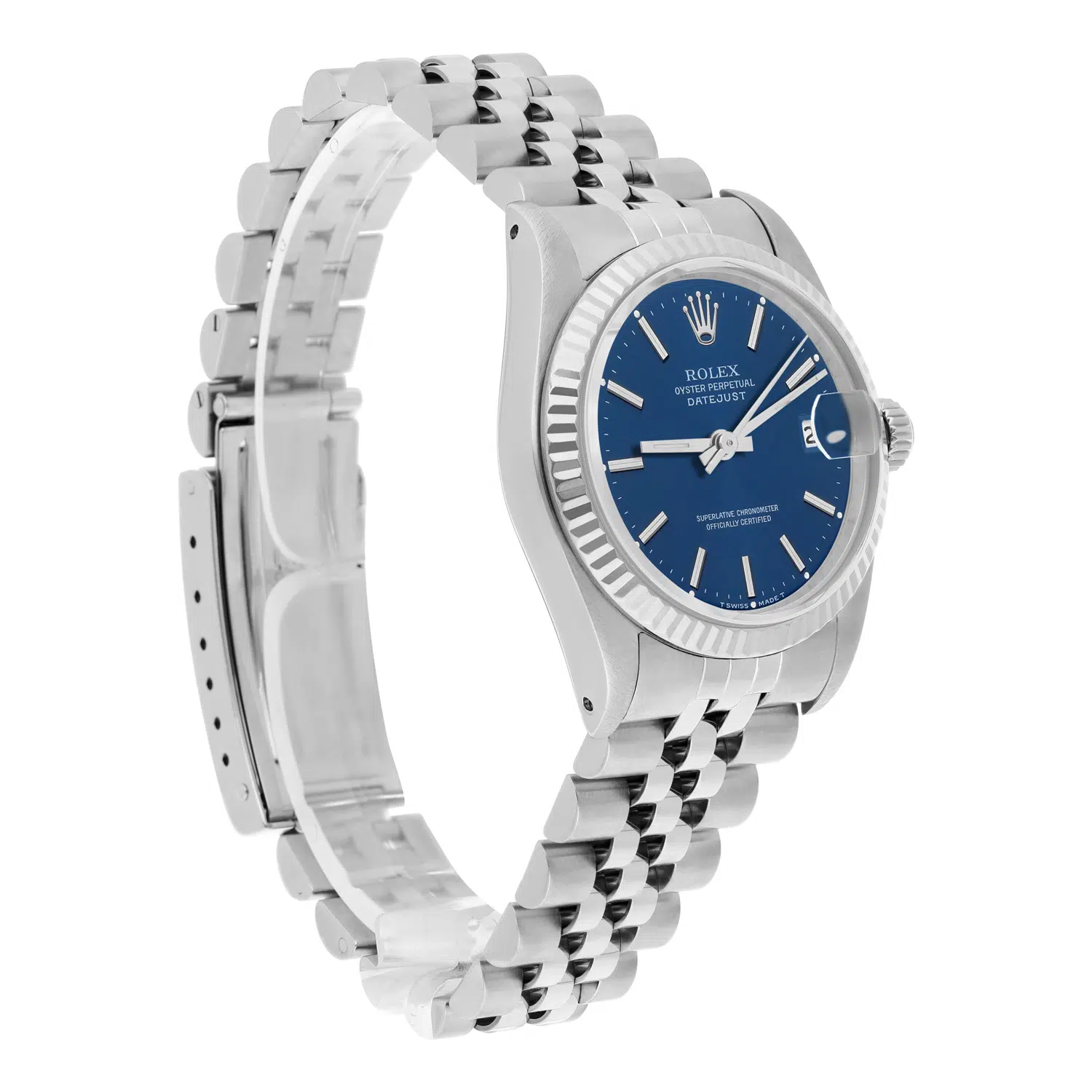 Rolex Datejust 31mm 68274 Blue Stick Dial Stainless Steel Watch W/G Bezel Circa - 1991 – image 6