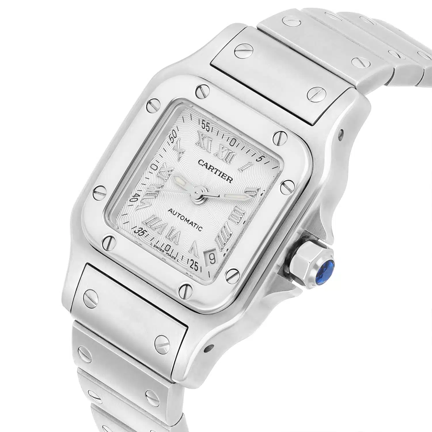 Cartier Santos Galbée Silver Dial Small Steel Ladies Watch W20054D6/2423 – image 6