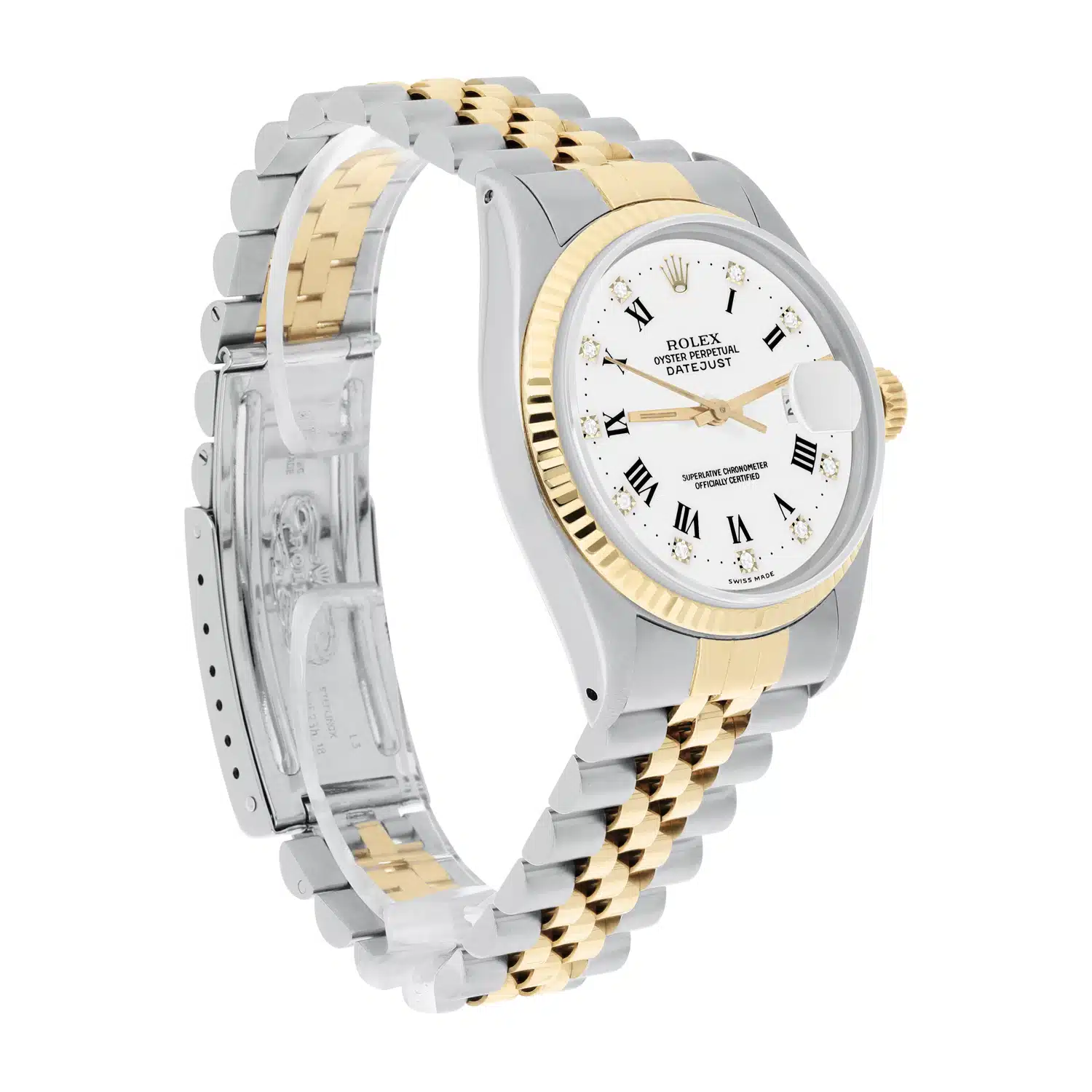 Rolex Datejust 36mm Two Tone White Diamond Dial Jubilee 16233 Circa 1990 – image 6