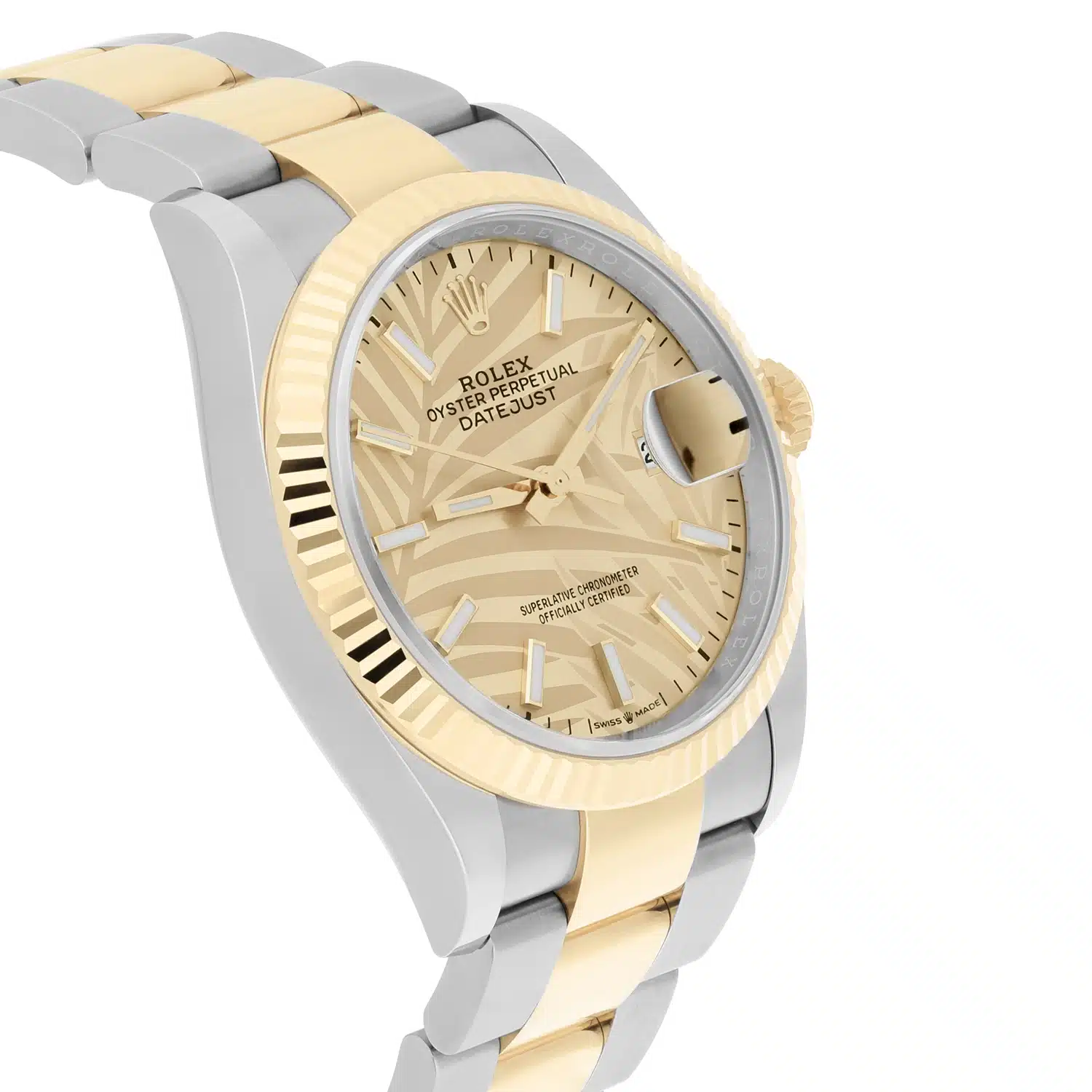 Rolex Datejust 36mm Champagne Palm Dial Oyster 126233-0038 Unworn Watch Complete – image 6