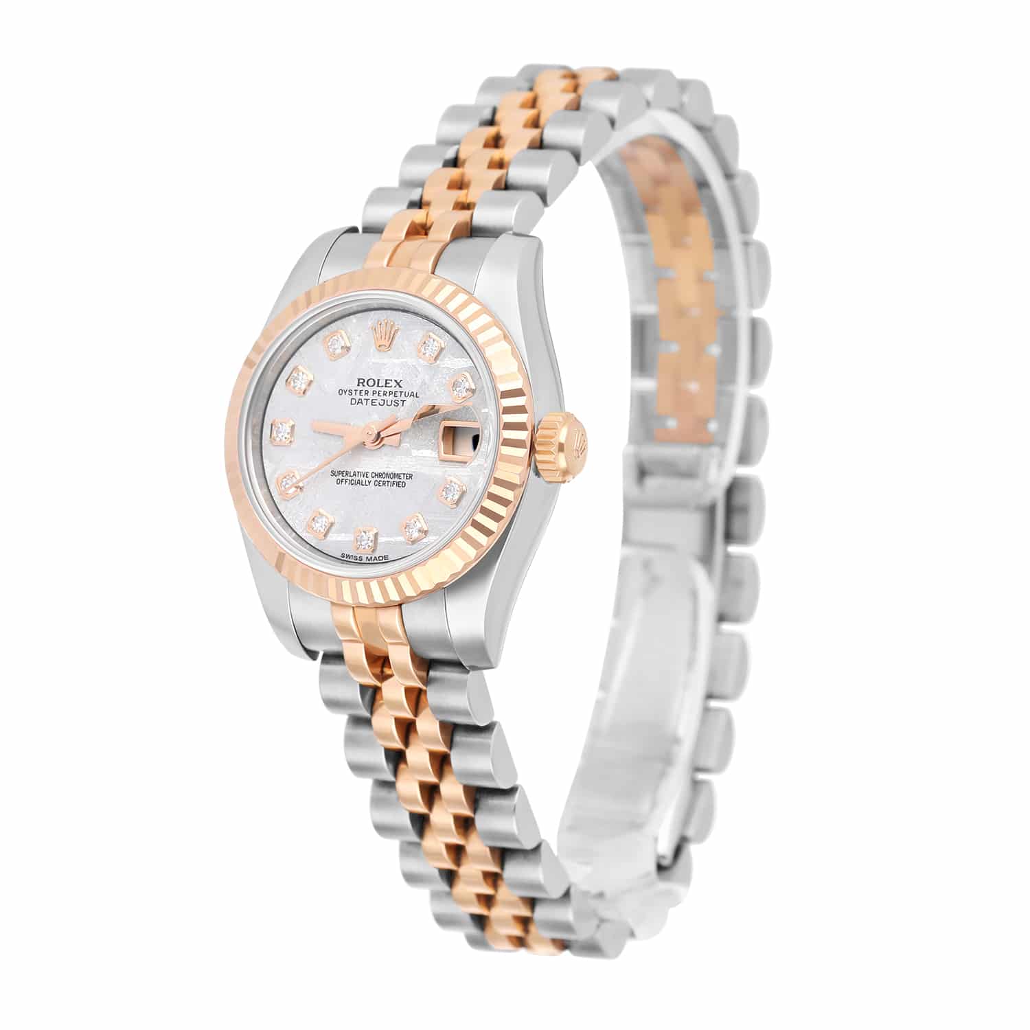 Rolex Lady-Datejust 26mm Stainless Steel & Rose Gold 179171 Meteorite Diamond