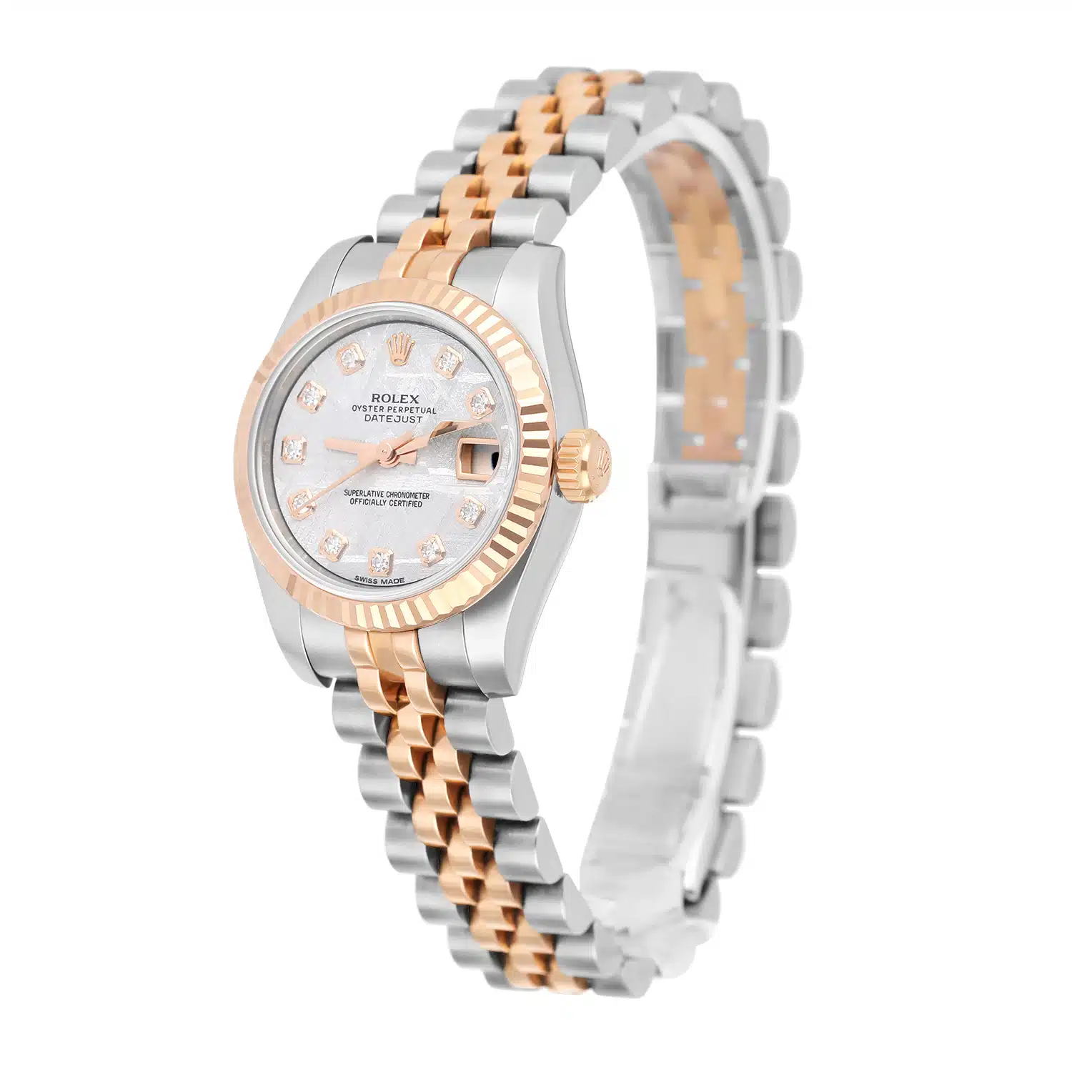 Rolex Lady-Datejust 26mm Stainless Steel & Rose Gold 179171 Meteorite Diamond – image 6