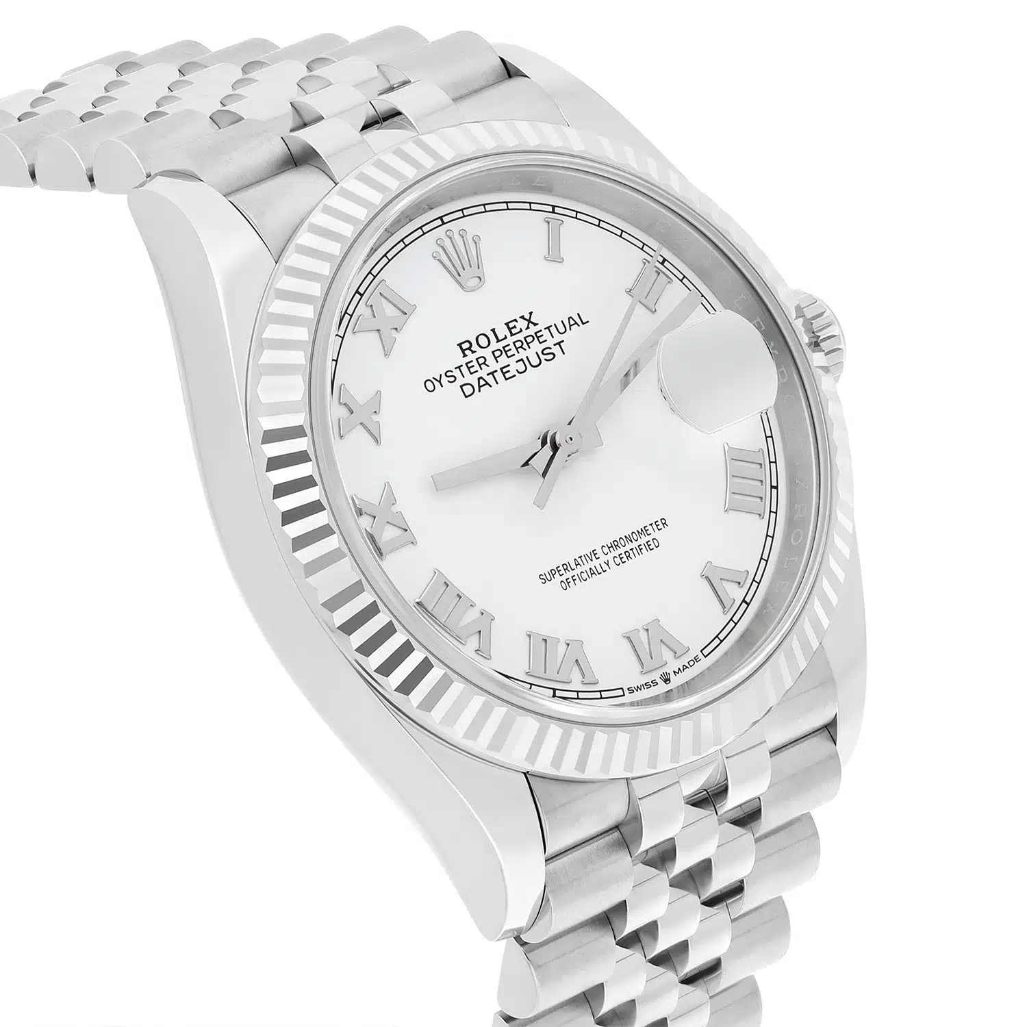 Rolex Datejust 126234 Steel 36mm White Roman Dial Jubilee Bracelet 2023 Complete – image 6