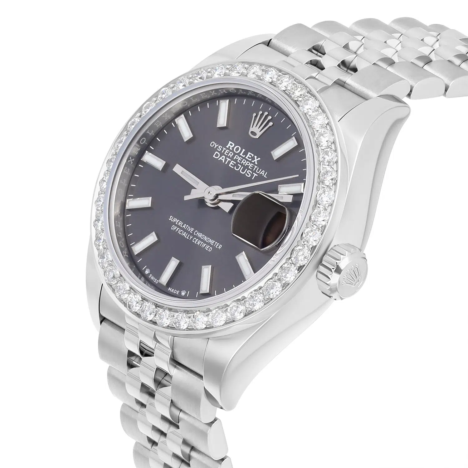 Rolex Datejust 28 Dark Grey Diamond Stainless Steel Jubilee 279160 New 2022 – image 3
