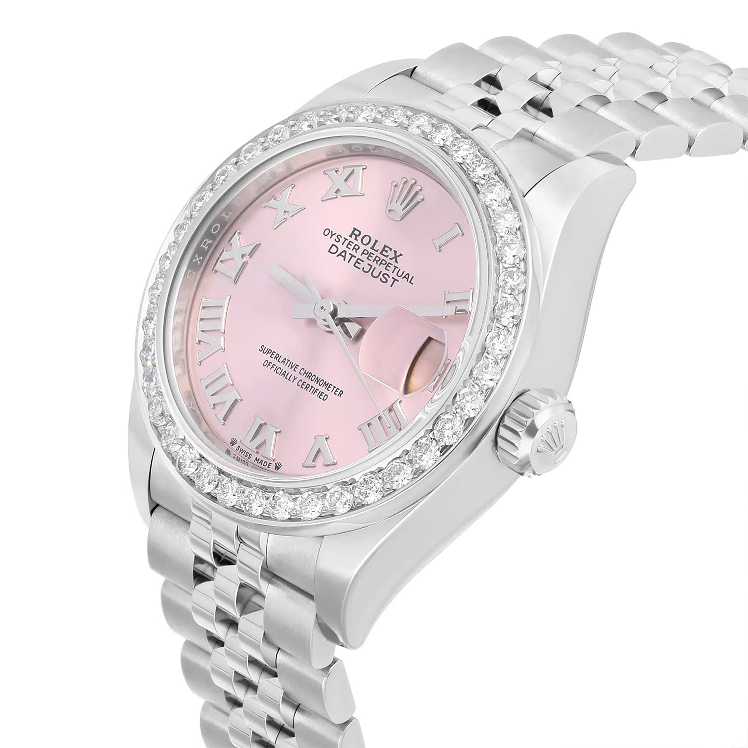 Rolex Datejust 28 Dark Pink Diamond Stainless Steel Jubilee 279160 Unworn – image 3