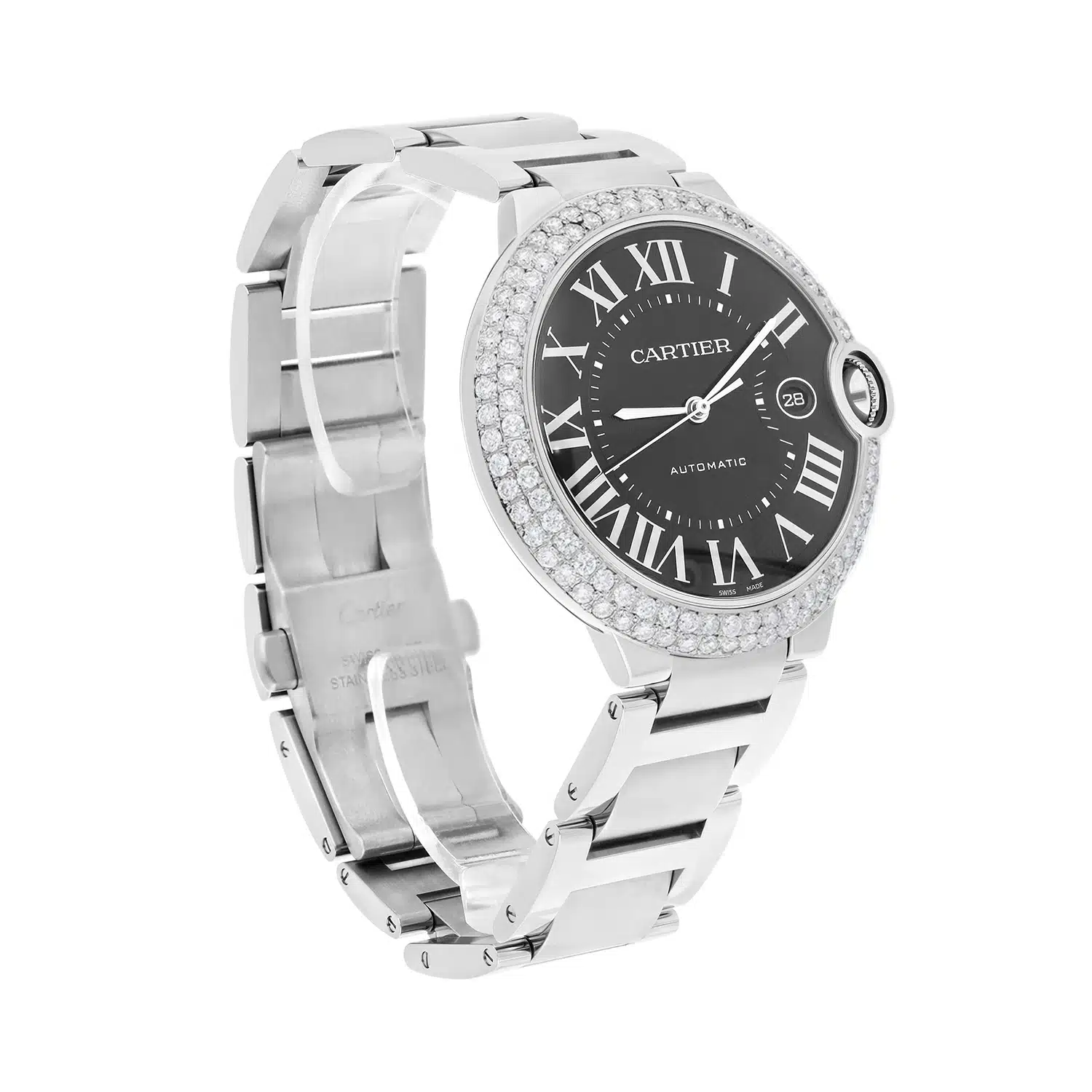 Cartier Ballon Bleu W6920042 Automatic Grey Dial Stainless Steel Diamond Watch – image 6