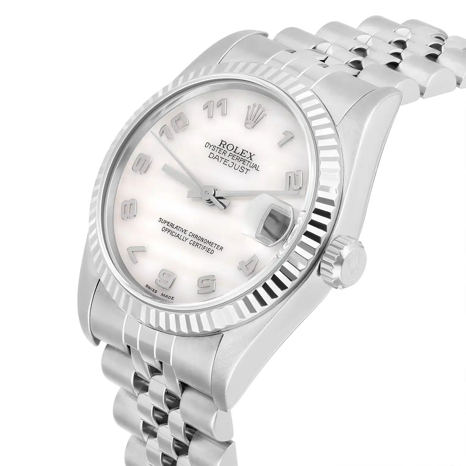 Rolex Datejust 31mm Factory White Mother of Pearl Dial 78274 Jubilee Band 1999 – image 6