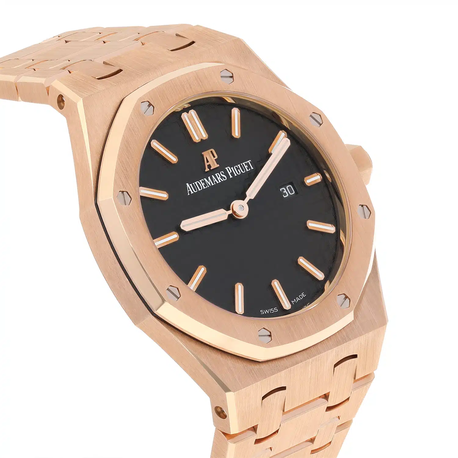 Audemars Piguet 67650OR.OO.1261OR.01 Royal Oak Lady 33mm Rose Gold Brown Dial – image 6