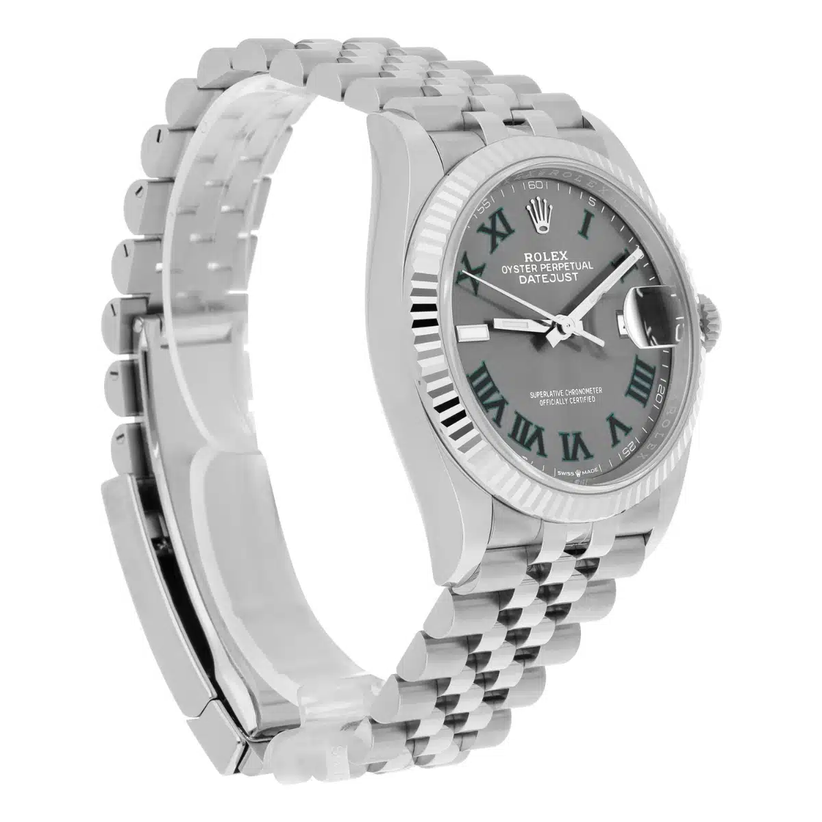 Rolex Datejust 126234 36mm Wimbledon Dial Jubilee Bracelet Stainless Steel Watch – image 6