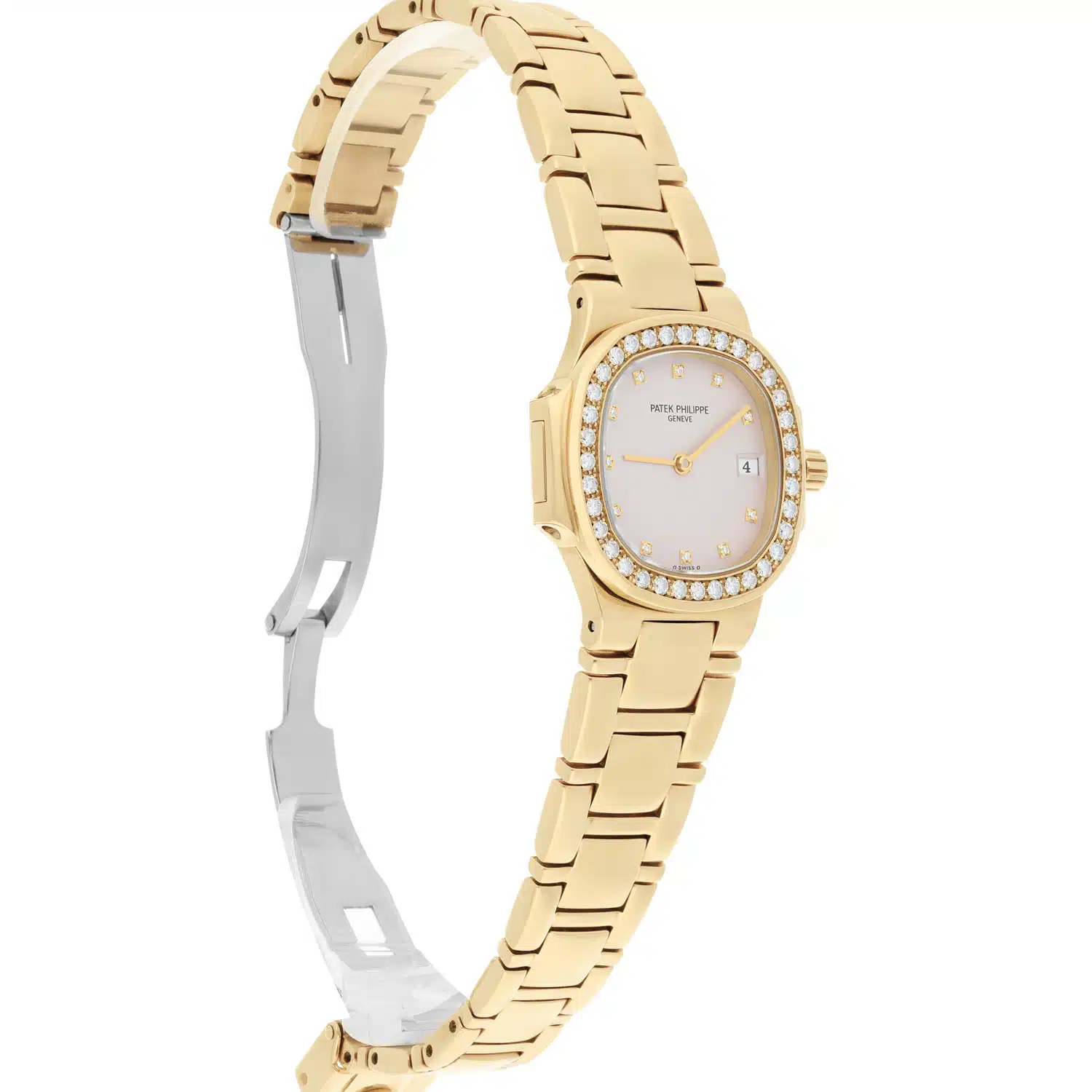 Patek Philippe Nautilus 4700/53 18K Yellow Gold and Diamonds 28mm Quartz Watch – image 5