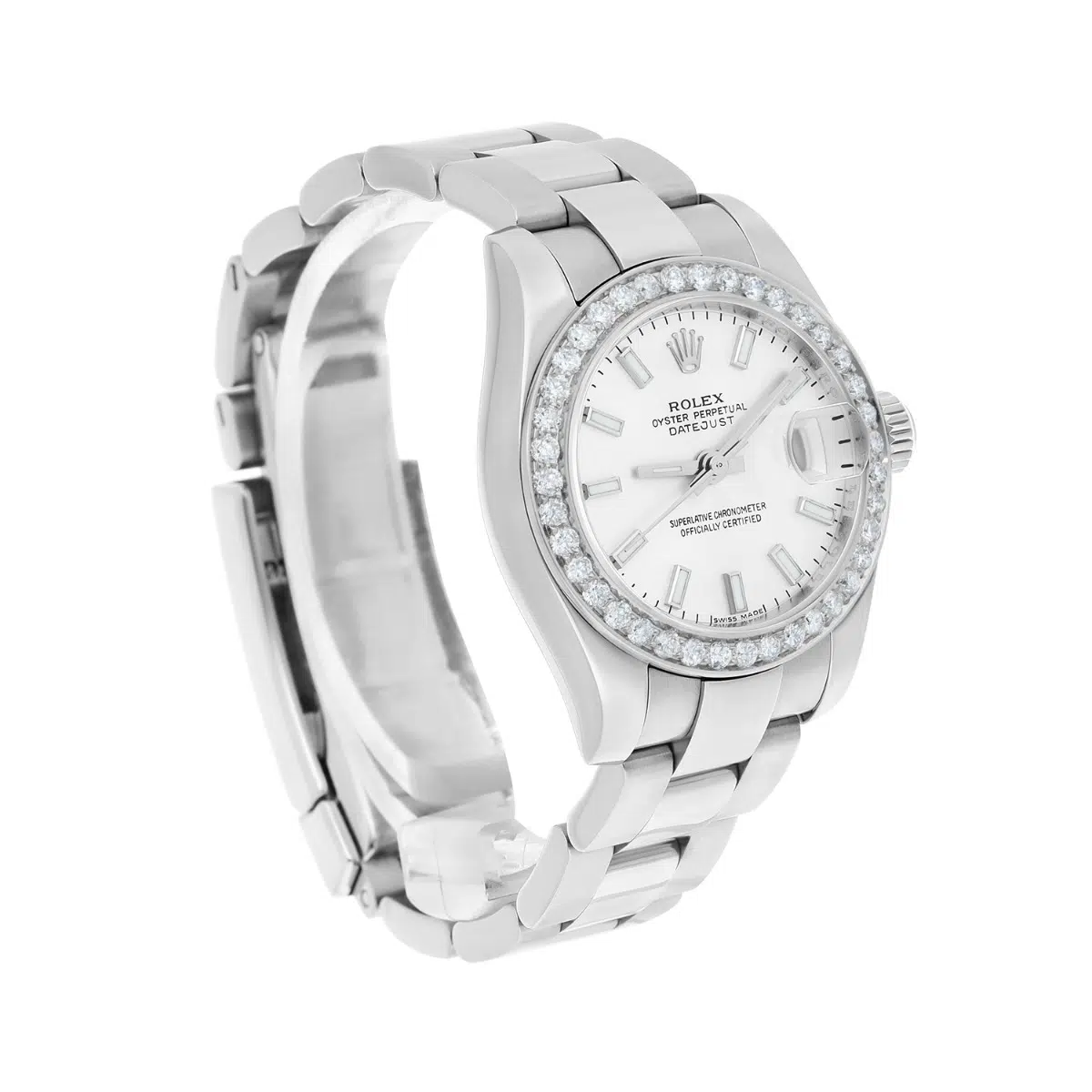 Rolex Datejust 179160 26 mm Silver Index Dial Diamond Bezel Oyster Band Steel Watch – image 6