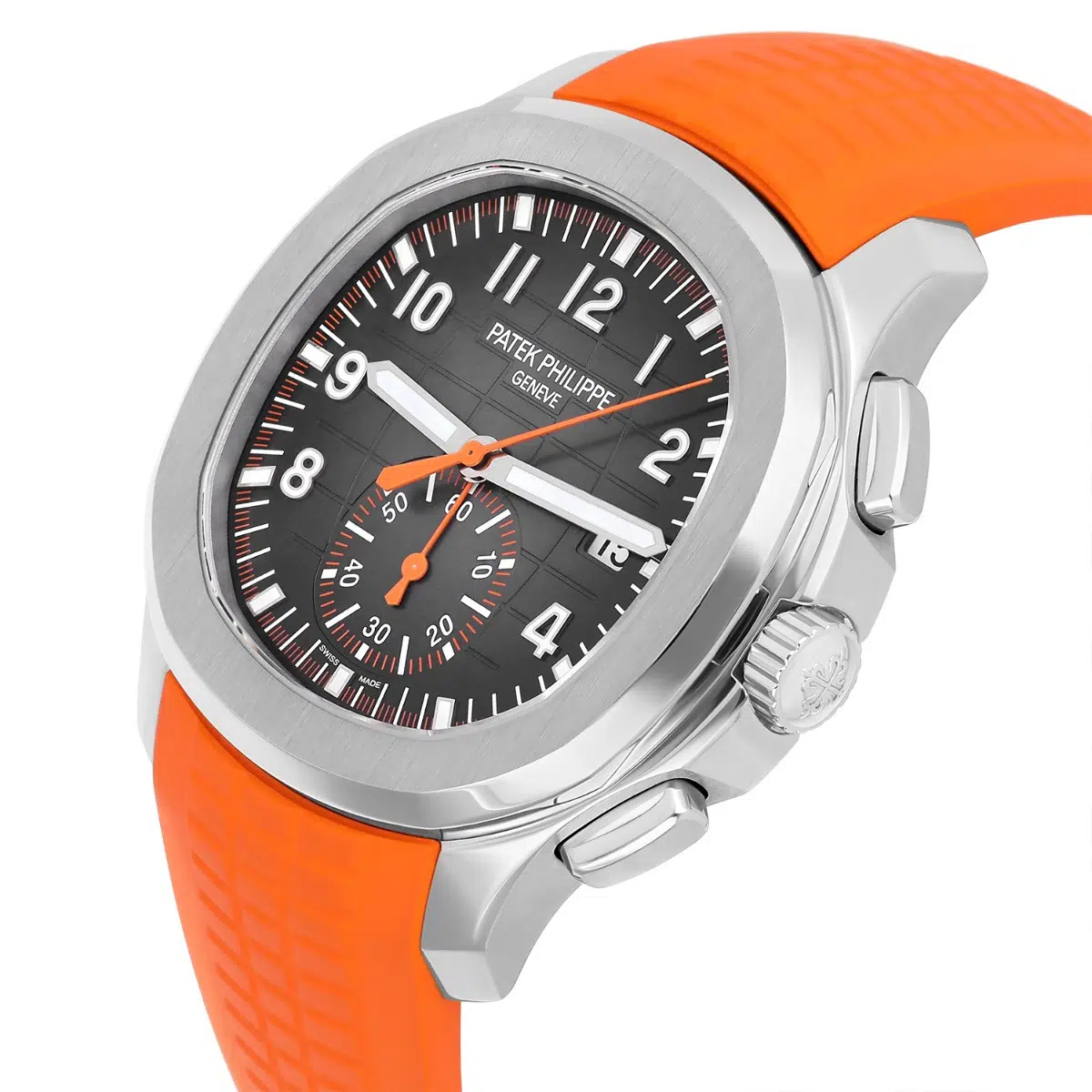 Patek Philippe 5968A Aquanaut Chronograph Orange Band Mens Watch Box/Papers – image 3