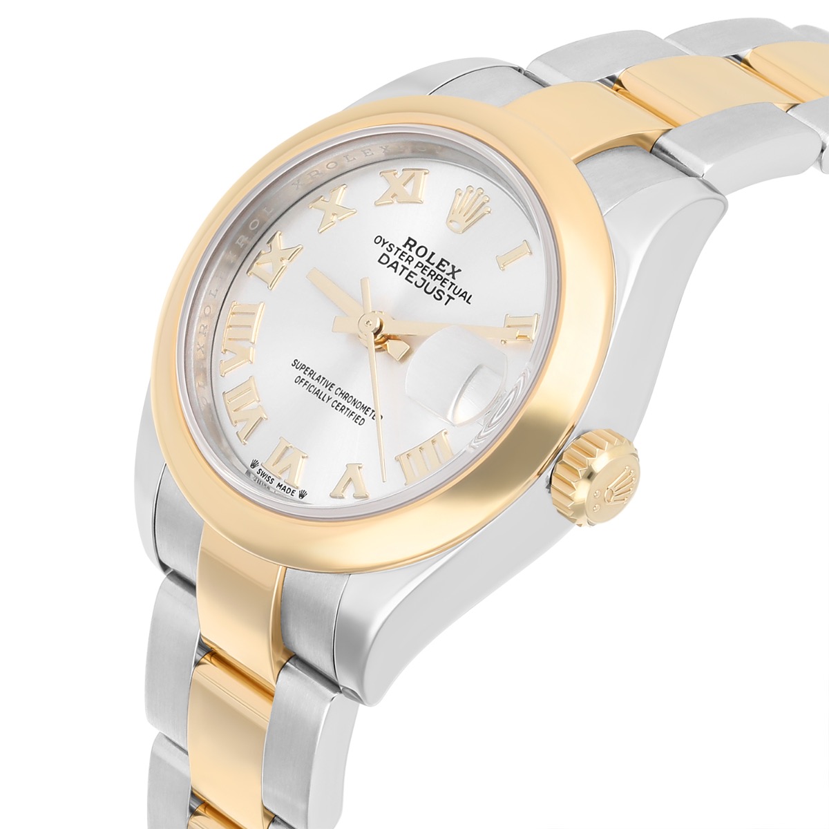 Rolex Lady Datejust 279163 Stainless Steel and Yellow Gold with Silver Roman Dial Ladies Watch