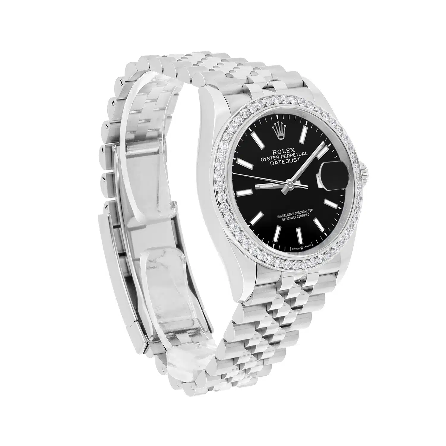 Unworn Rolex Datejust Black 36mm Stainless Steel Jubilee Watch 126234 Complete – image 5
