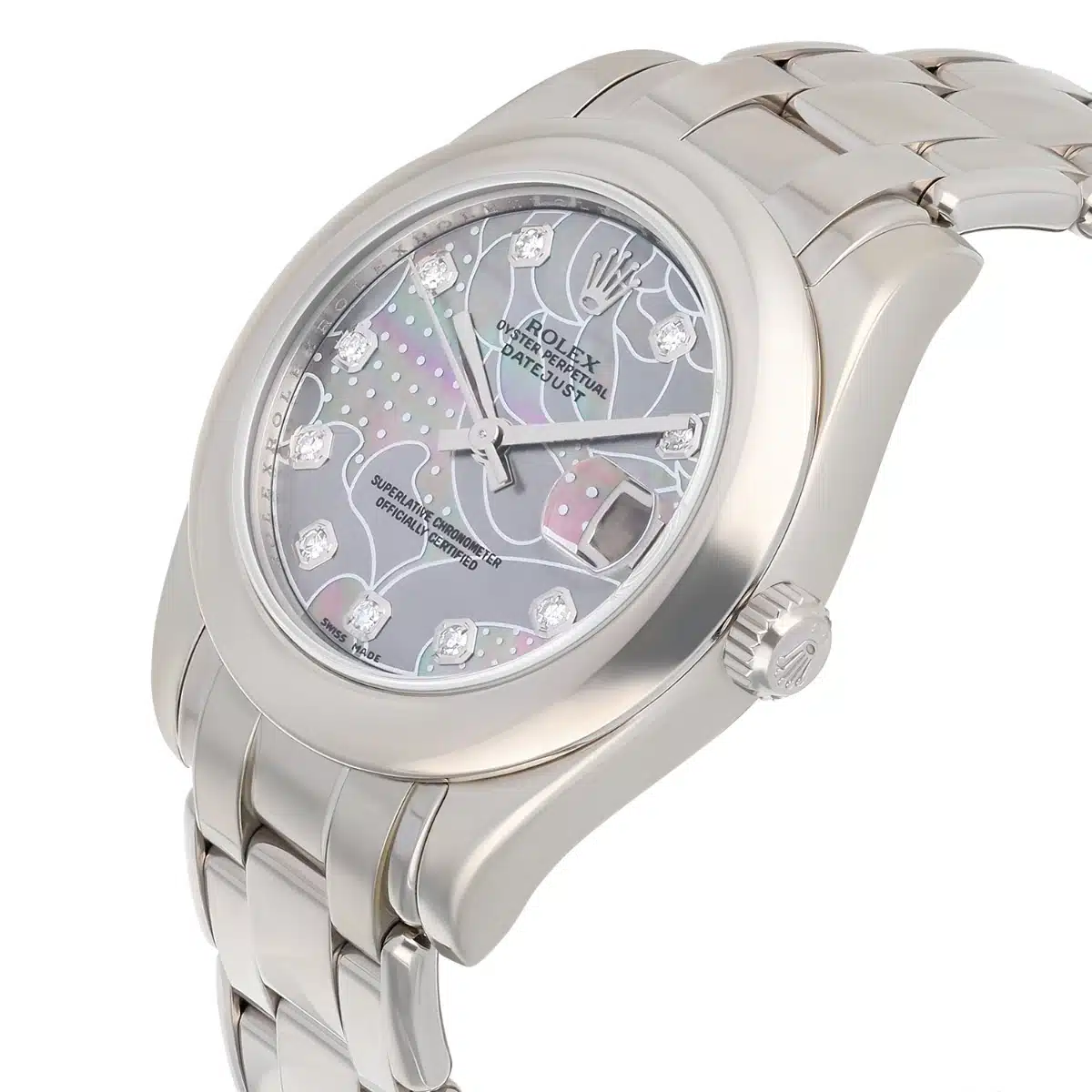 Rolex Datejust Pearlmaster White Gold 81209 Factory Goldust Dream MOP Diamonds – image 5