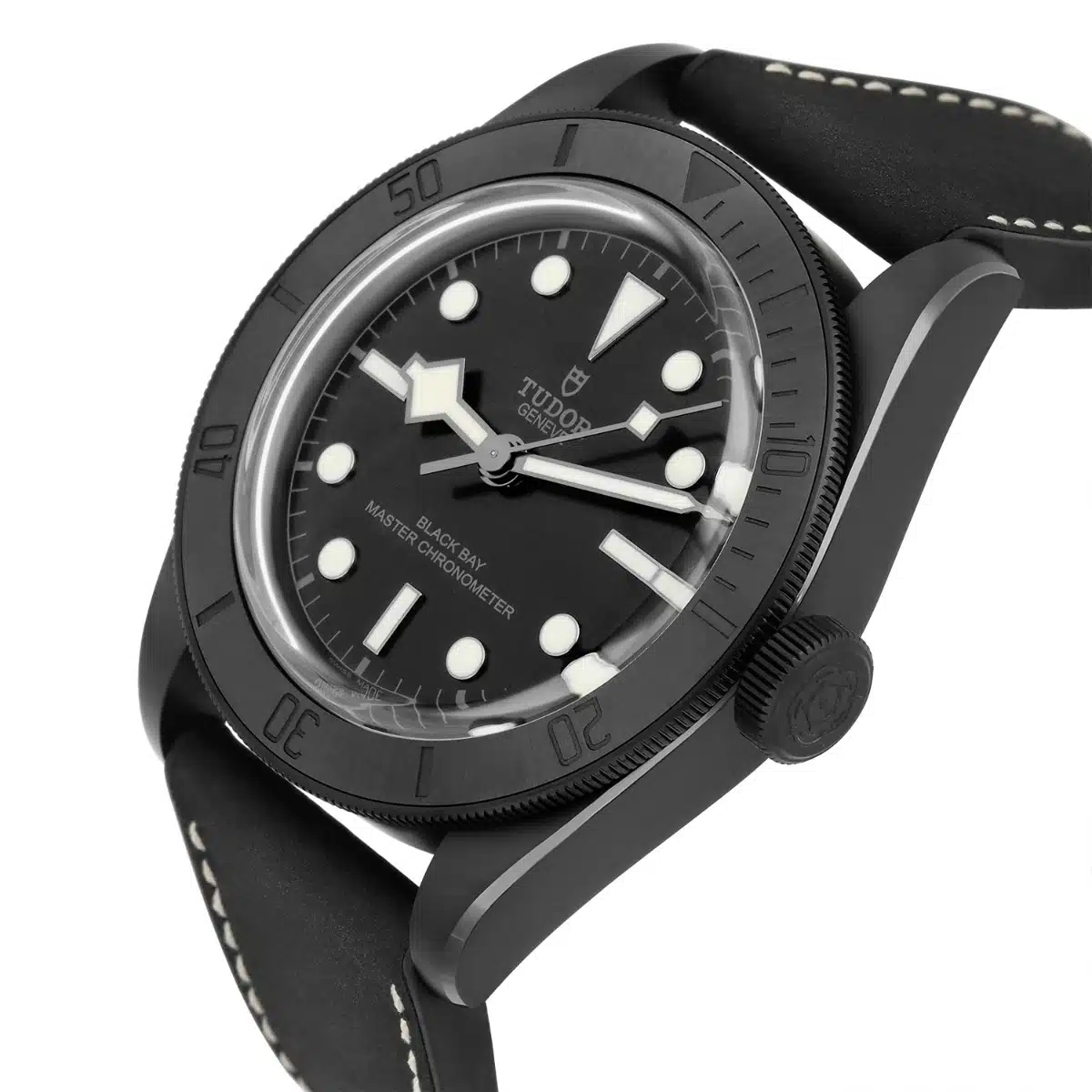 Tudor Black Bay 41 Black Ceramic Leather Strap Men's Watch M79210CNU-0001 Unworn – image 6