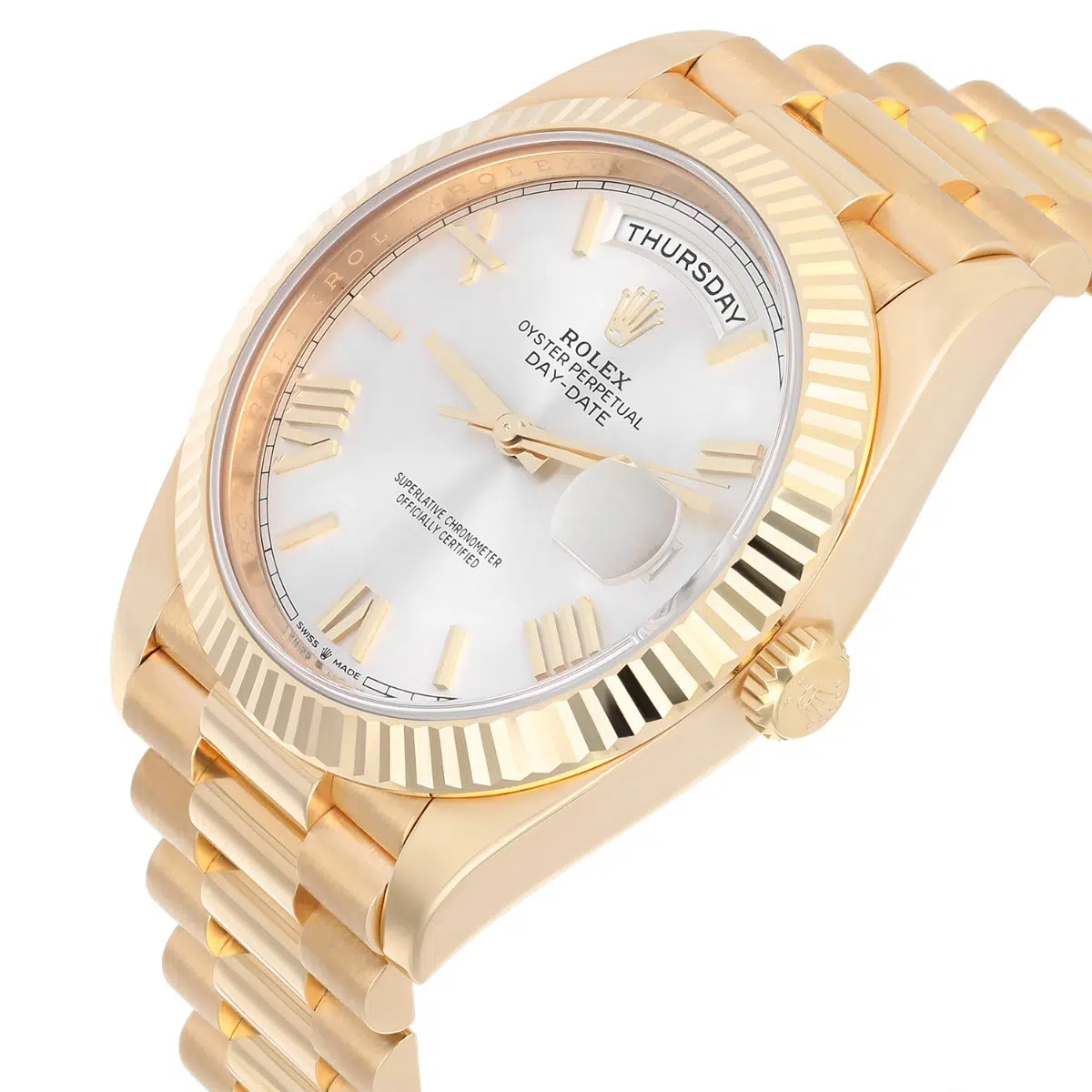 Rolex Day-Date 40 228238-0002 yellow gold President, silver dial - view 5
