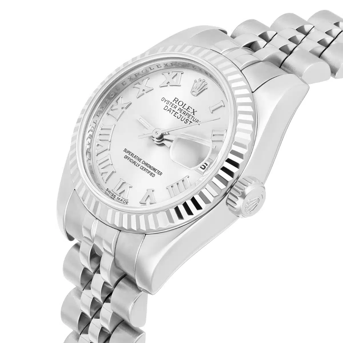 Rolex 26mm Lady-Datejust 179174 Steel & White Gold Watch Silver Dial Jubilee – image 6