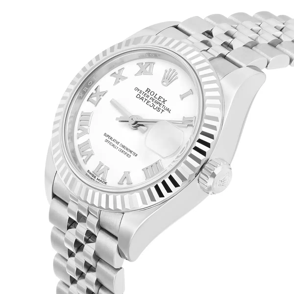 Rolex Datejust 28mm 279174 Ladies Watch White Roman Dial Jubilee Stainless Steel – image 6