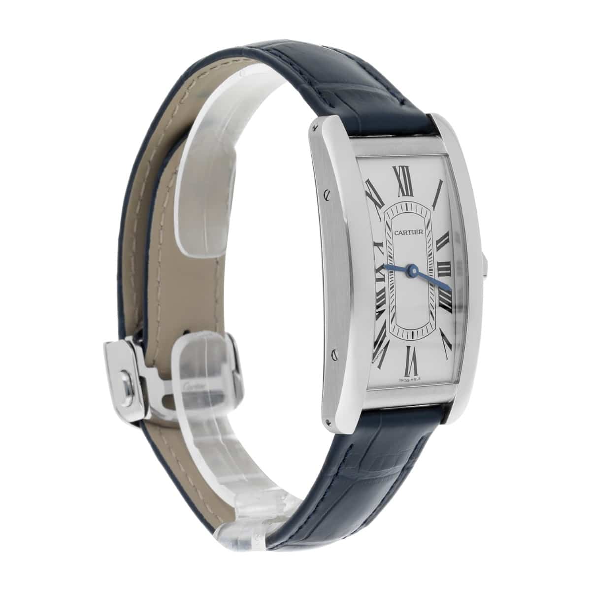 Cartier Tank Americaine Large Model Automatic Silver Dial Men's Watch WSTA0083