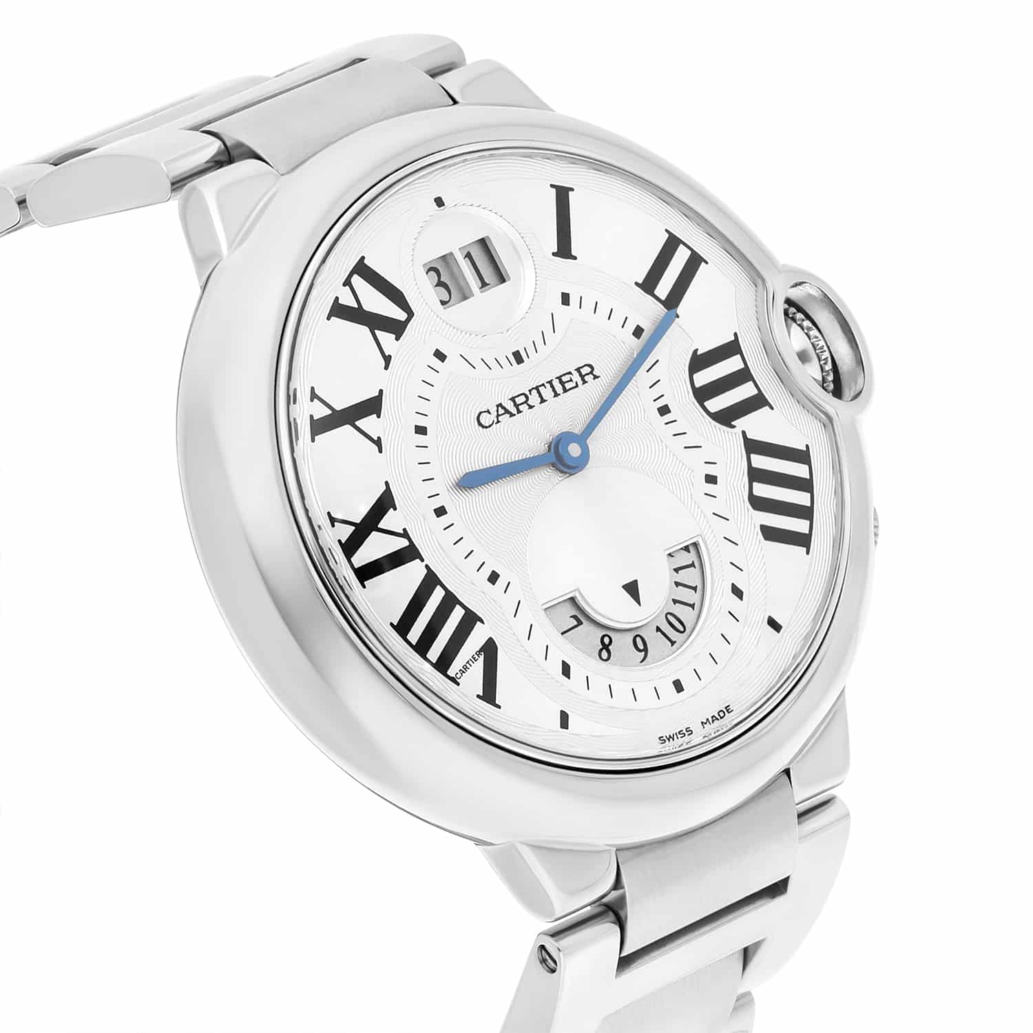 Cartier Ballon Bleu Stainless Steel Two Timezone Quartz Watch 38MM W6920011