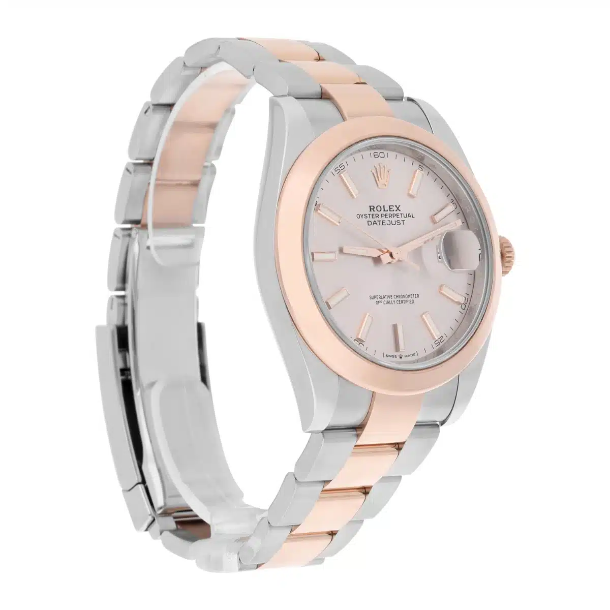 Rolex Datejust 41mm Steel/Everose Gold Mens Watch 126301-0009 Sundust Index Oyster – image 6
