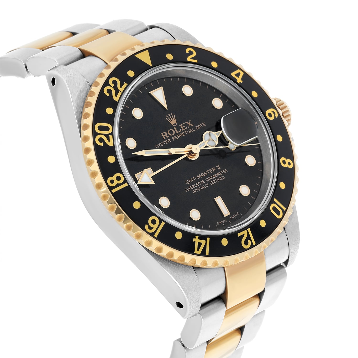 Rolex GMT-Master II 16713 18K & Stainless Steel Black Dial 40mm Watch