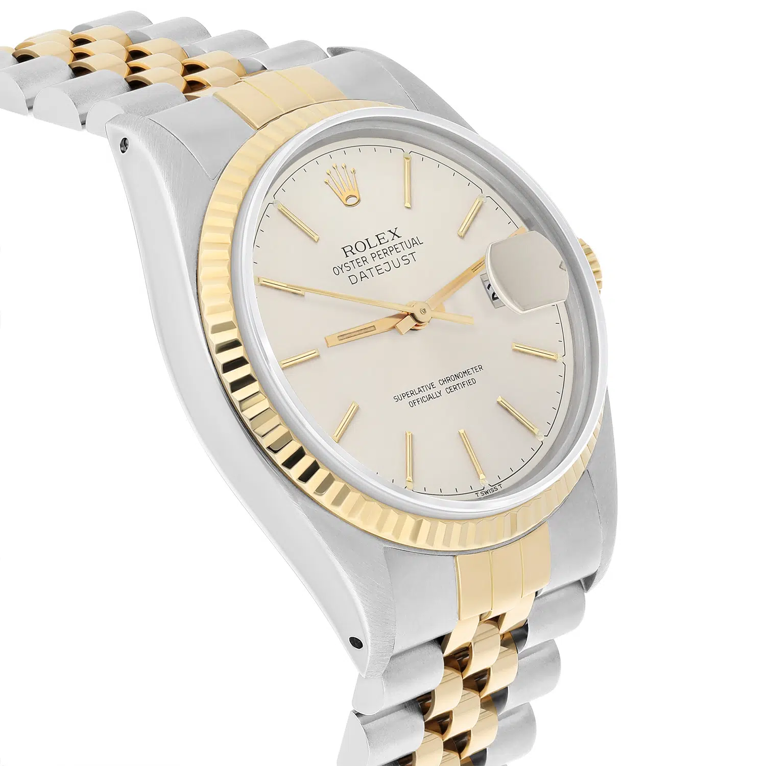 Rolex Datejust 36 Two Tone Silver lndex Dial Jubilee 16013 Circa 1982 – image 6