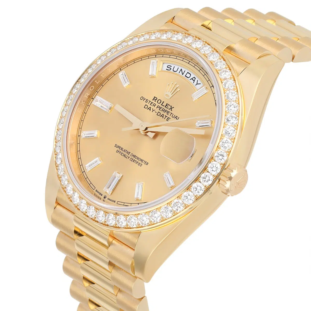 Rolex Day Date 40 Presidential 228348RBR-0002 Yellow Gold Factory Diamond Dial Bezel – image 6