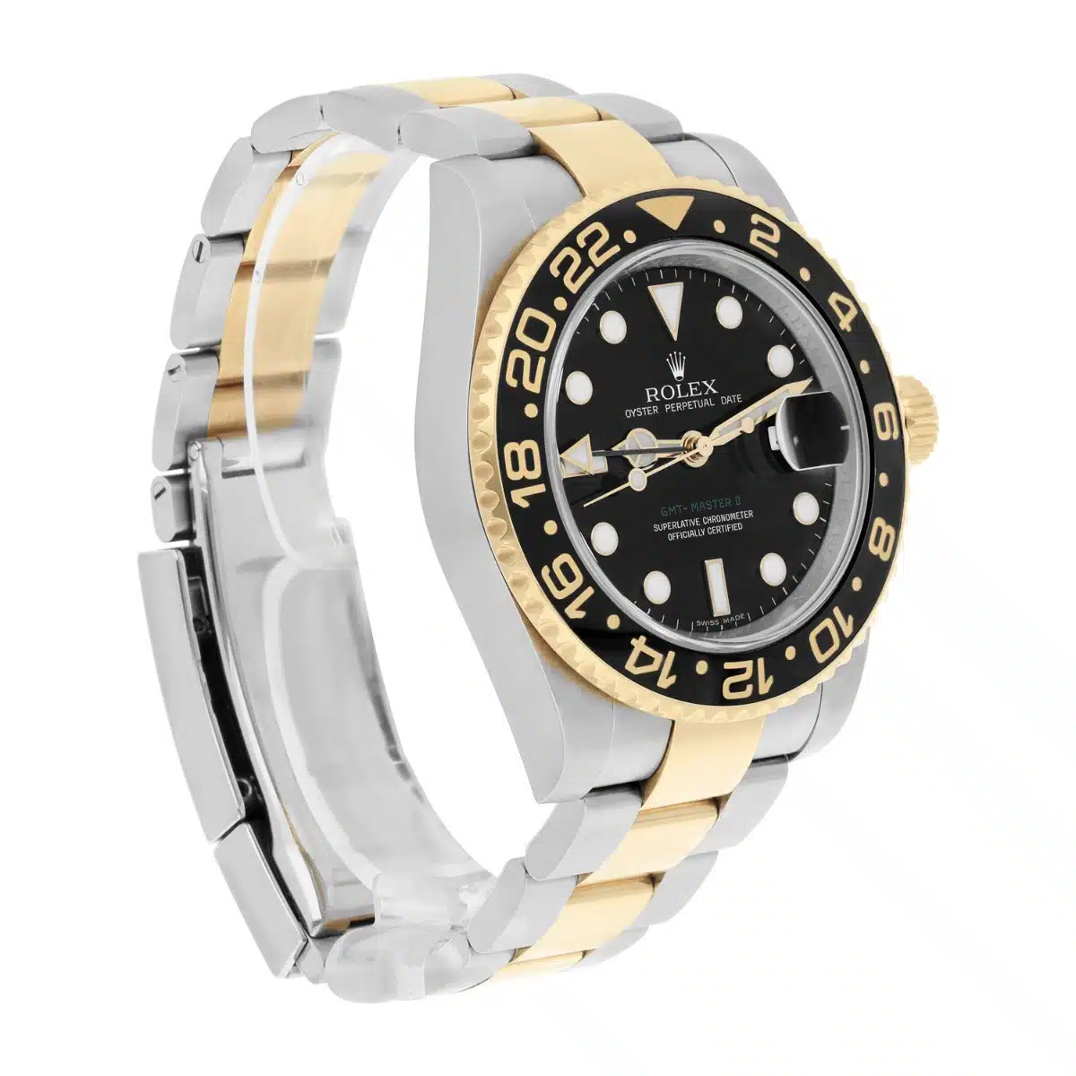 Rolex GMT-Master II 40mm 116713LN Oyster Stainless Steel & Yellow Gold Watch Black Dial – image 6