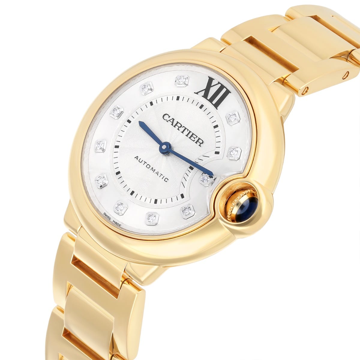 Cartier Ballon Bleu 36mm 18K Yellow Gold with Diamond Dial 3002