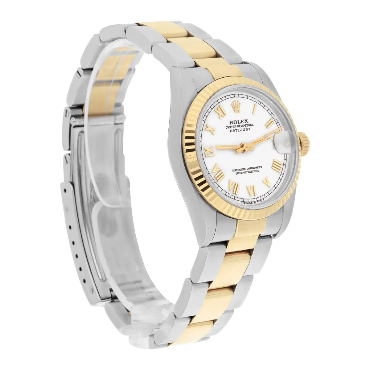 Rolex Datejust 31mm 68273 White Roman Two Tone Watch Circa 1997 Complete Oyster – image 6