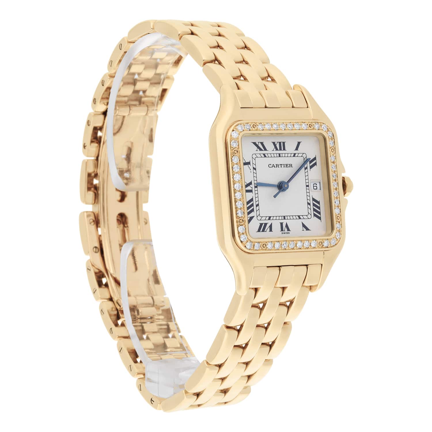 Cartier Panthere 29mm Ladies Large 18K Yellow Gold Watch with Diamonds 887968