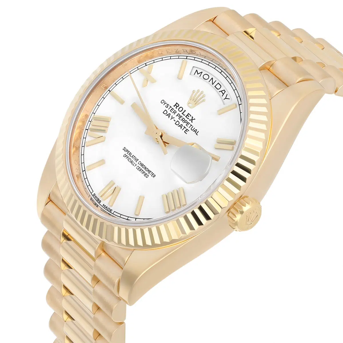 Rolex Day-Date 40 Presidential 228238 White Dial Yellow Gold Watch Complete – image 5