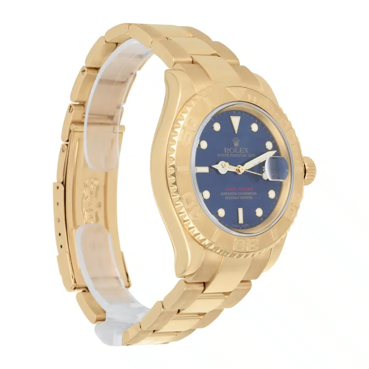 Rolex Yacht-Master 40mm Yellow Gold Blue 16628 Original Papers and Service Card – image 6