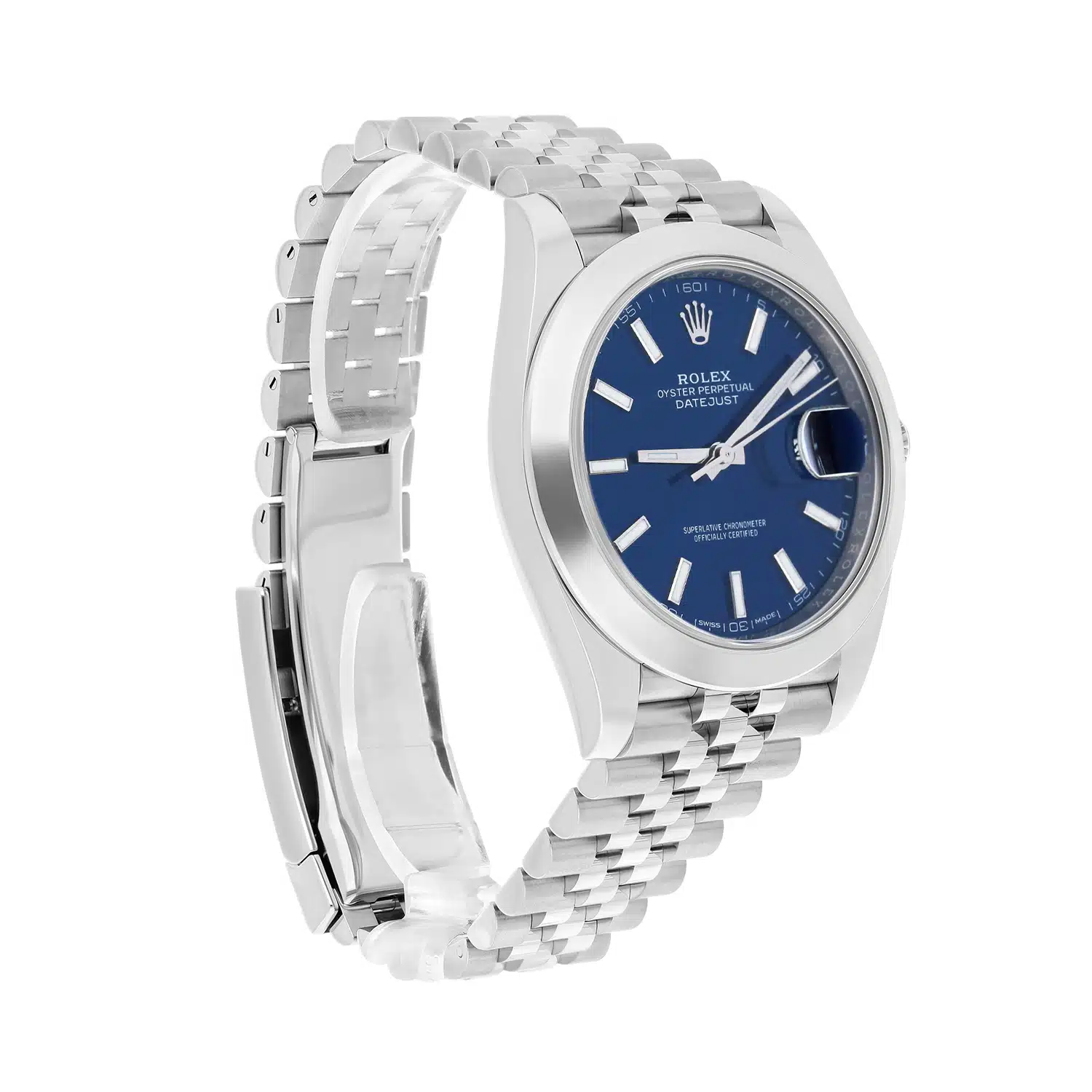 Rolex Datejust 41 126300-0002 Steel Blue Index Dial Mens Watch Jubilee Band – image 6