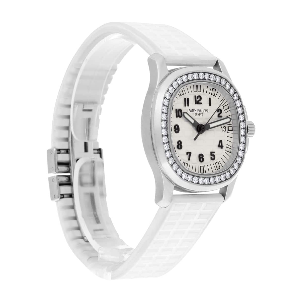 Patek Philippe Aquanaut 5067A White Dial Ladies Watch with Diamonds Papers 2010