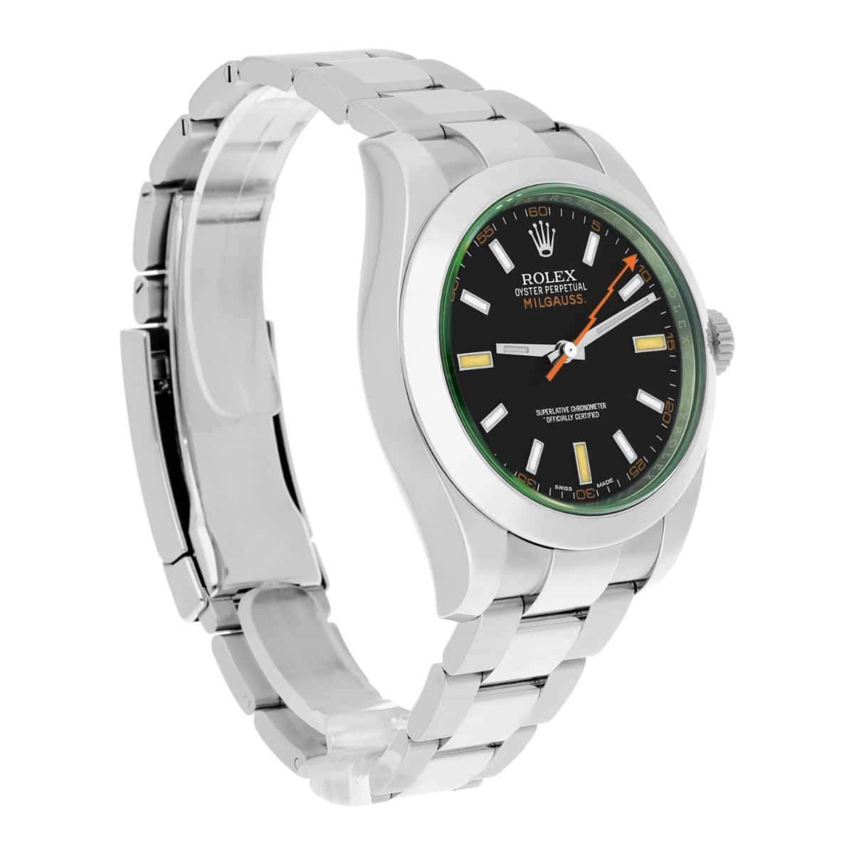 Rolex Milgauss Stainless Steel 40mm Black Dial 116400GV Box/Papers Complete