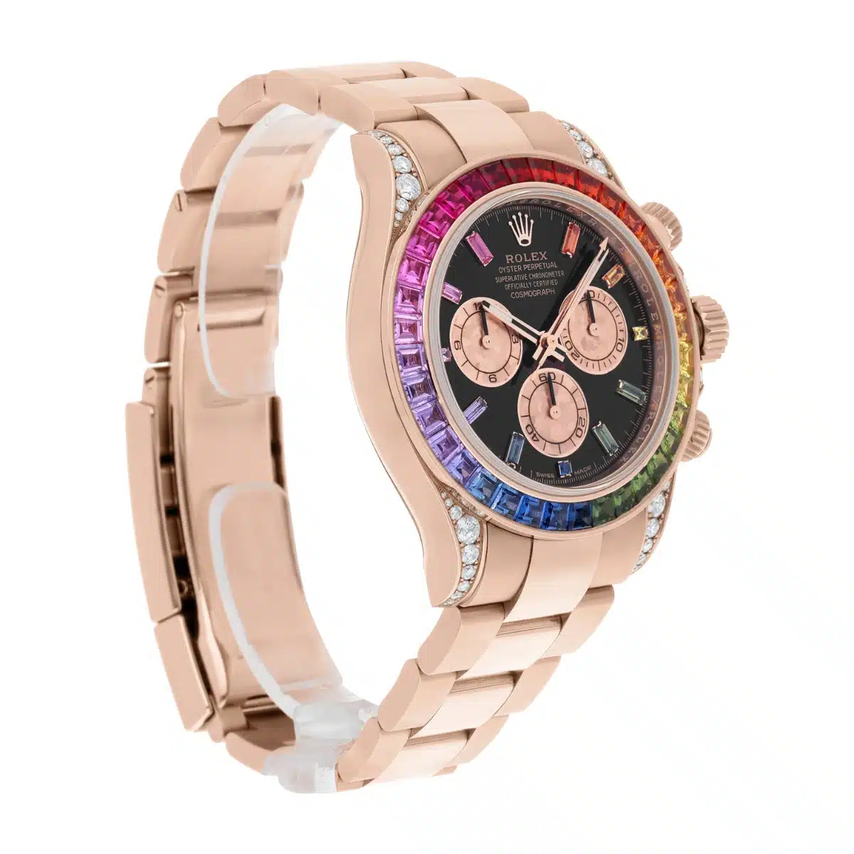 Rolex Daytona 116595RBOW 'Rainbow' Rose Gold Black Dial Watch MINT 2018 – image 6