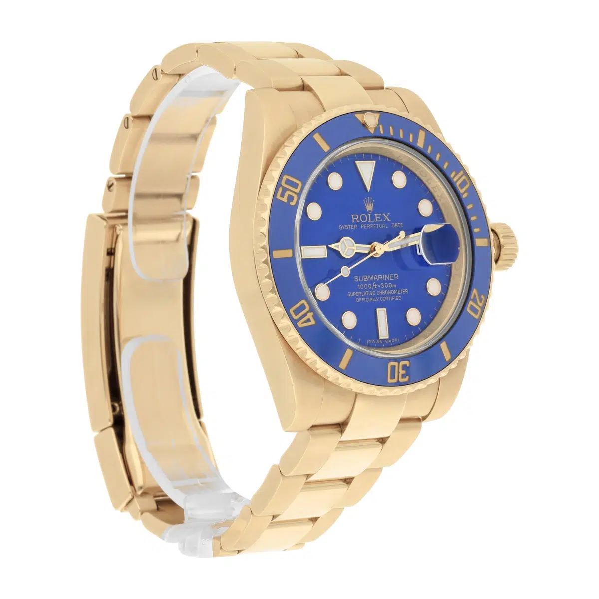 Rolex Submariner Ceramic Blue 116618LB Yellow Gold 40mm Watch - 2009 – image 6