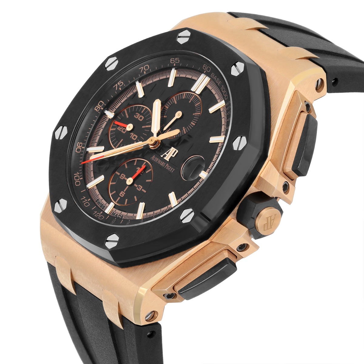 Audemars Piguet 26401RO.OO.A002CA.02 Royal Oak Offshore Black Dial Black Strap