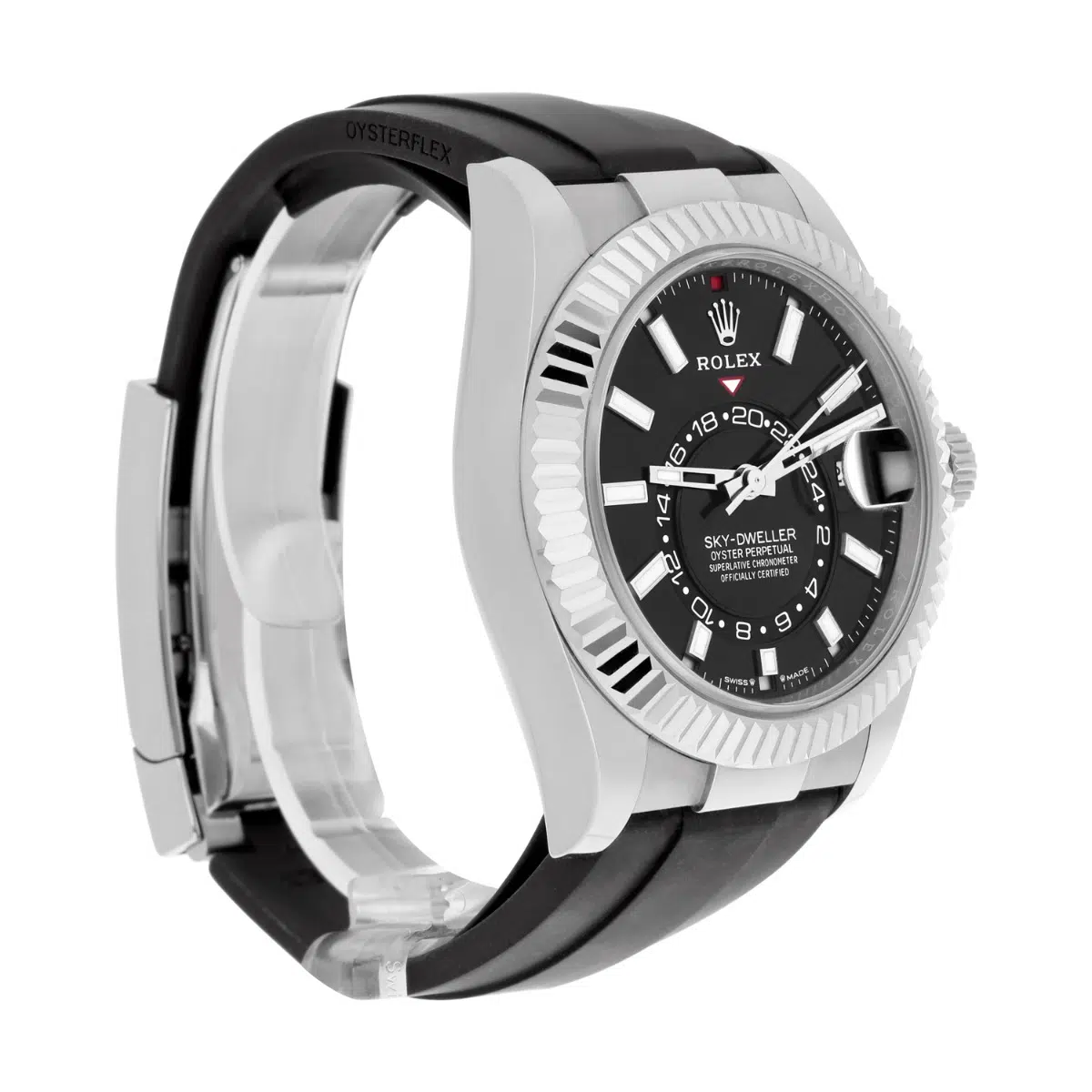 Rolex Sky-Dweller 42mm 336239-0002 White Gold Black Dial Oysterflex Strap – image 4
