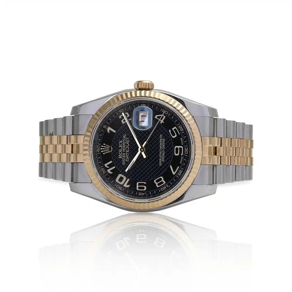 Rolex Datejust 36mm Blue Pattern Arabic Dial 116233 Stainless Steel Two Tone Watch – image 6