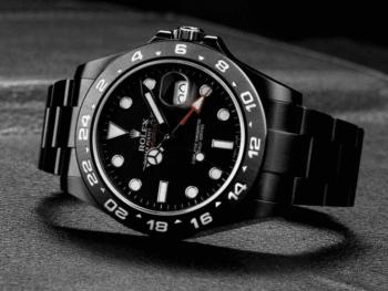 Rolex Explorer II Black PVD/DLC Coated Stainless Steel Watch White Numerals Bezel 216570 – alternate view